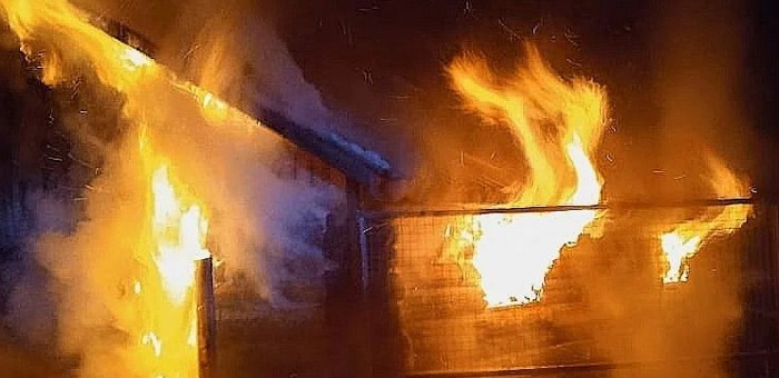 На пожаре в Дъектиеке сгорели 54 козы